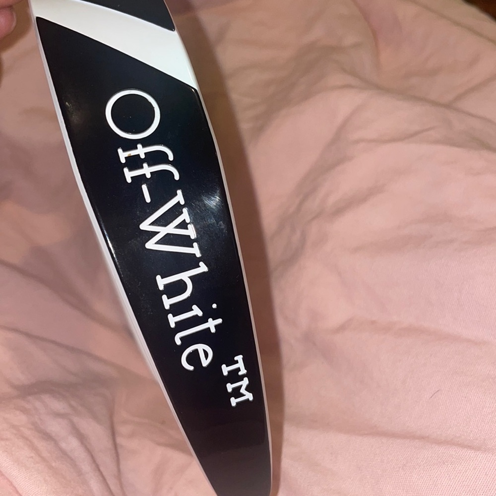 Off-white Logo Striped Acetate Headband